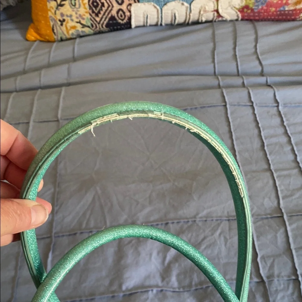 Lux De Villa Teal Sparkle and Black Women's Handbag - Picture 3 of 3